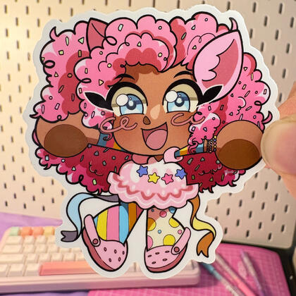 My Little Pony Sticker series, Pinkie Pie (July 2025, Digital art)