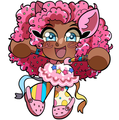 My Little Pony Sticker series, Pinkie Pie (July 2025, Digital art)