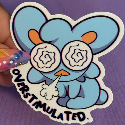 Bunnii Doodles Mascot, Overstimulated Dell (June. 2025, Digital art)