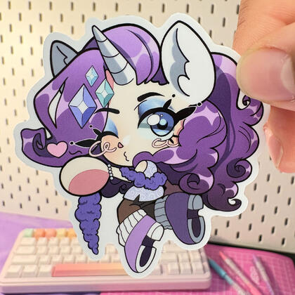 My Little Pony Sticker series, Rarity (July 2025, Digital art)